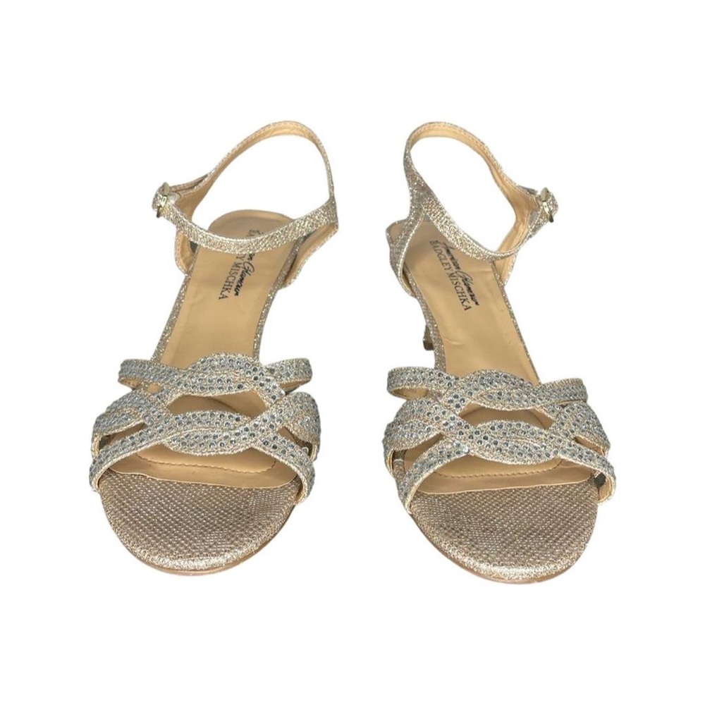 Elegant Gold Strappy Women's Heels